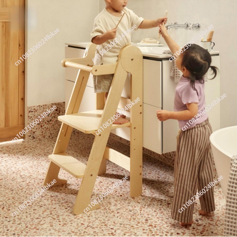 Toddler Learning Tower - Wooden kids foldable learning tower kitchen