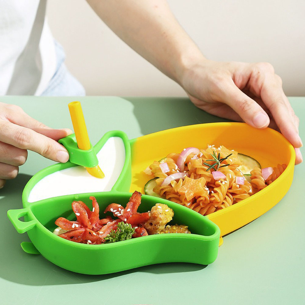 Baby Led Weaning Set - Brand New Cute Cartoon Silicone Suction