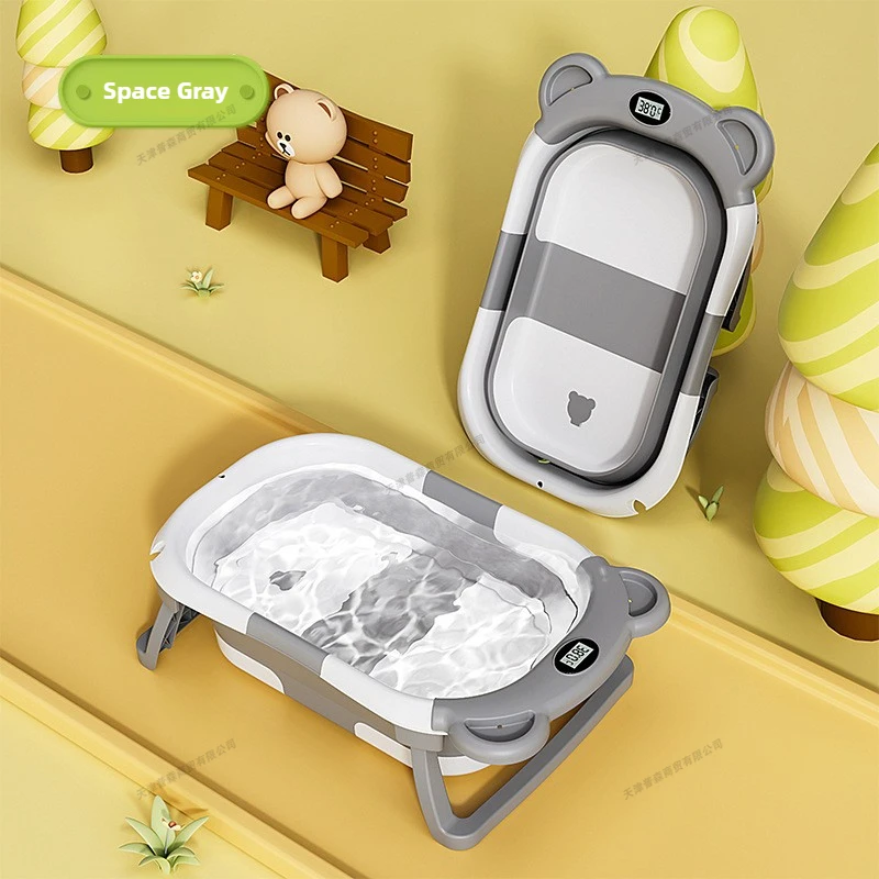 Baby Products For Newborn - Foldable Baby Bath Tub Intelligent Temperature
