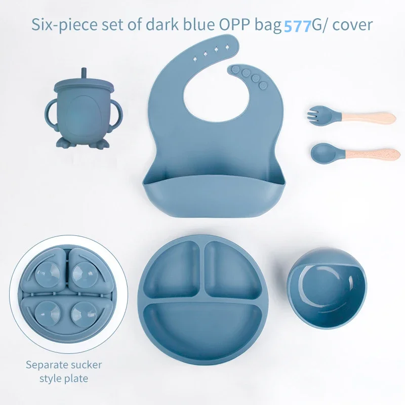 Baby Led Weaning Set - 6 PCS Baby Meal Set Silicone