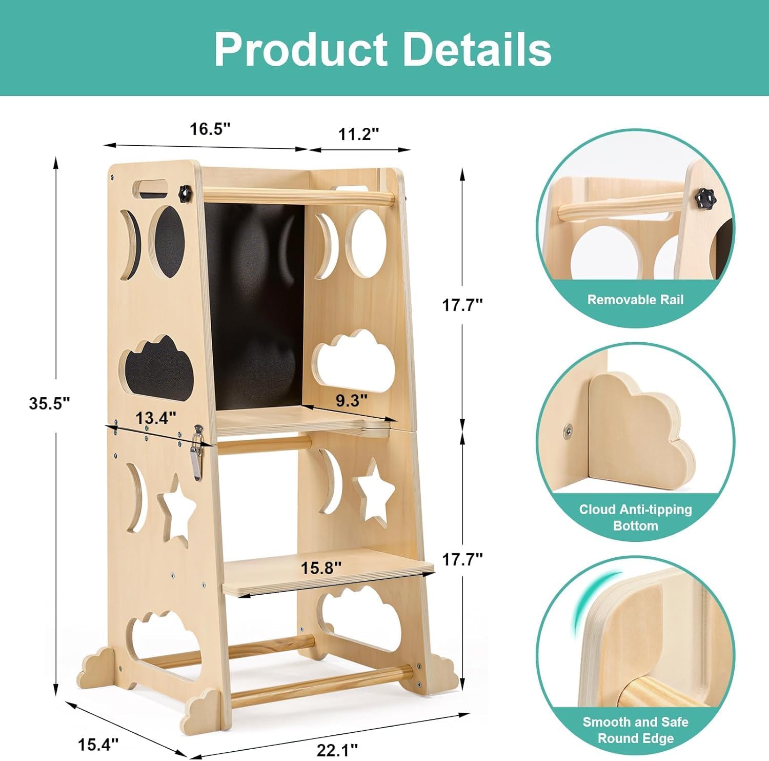 Foldable Toddler Kitchen Tower - Toddler Learning Tower ulasan dan harga