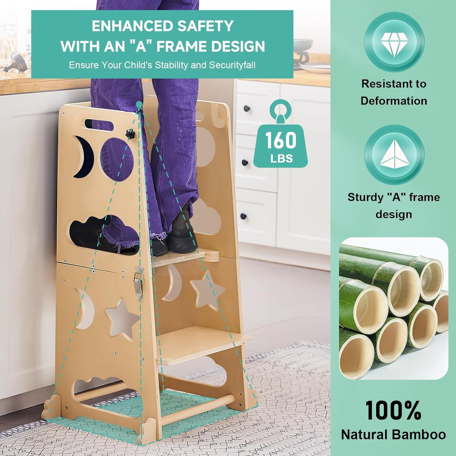 Foldable Toddler Kitchen Tower - Toddler Learning Tower ulasan dan harga
