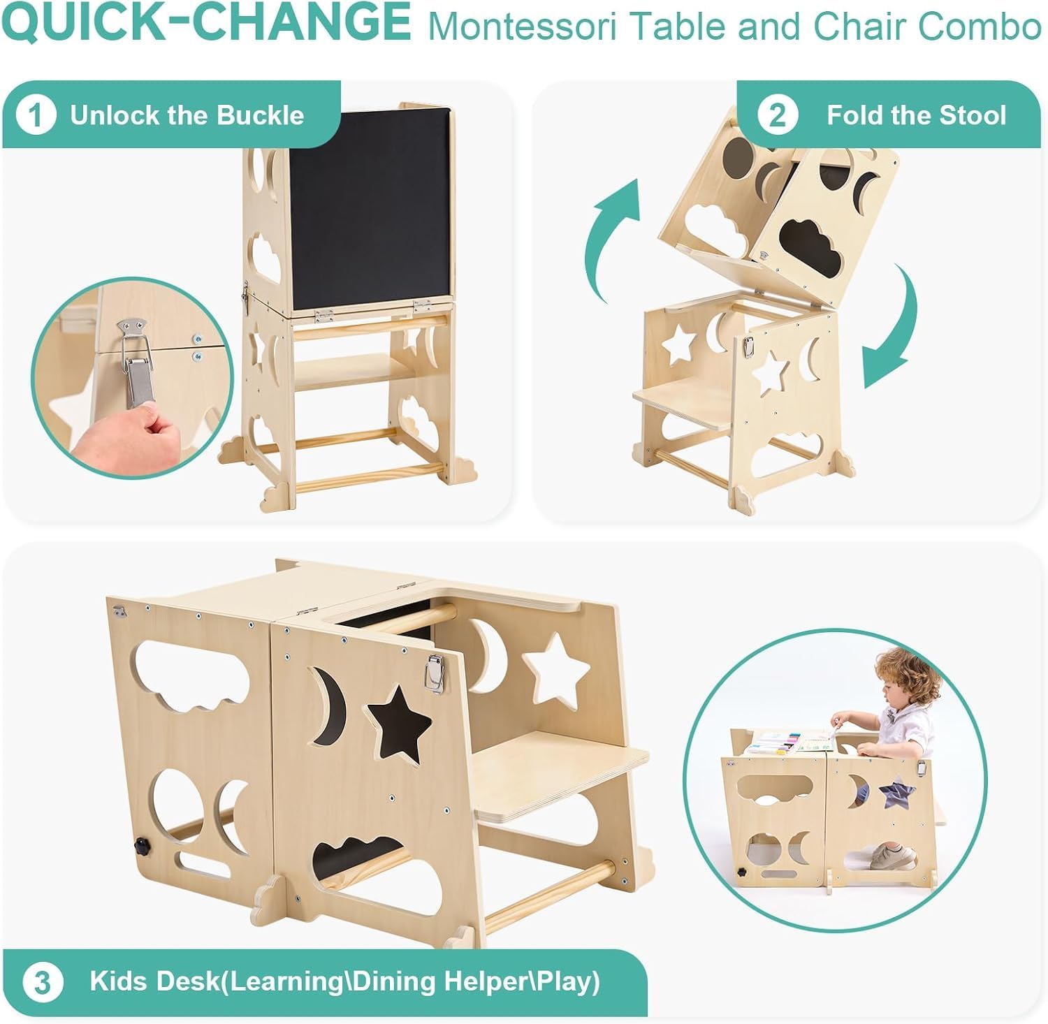 Foldable Toddler Kitchen Tower - Toddler Learning Tower ulasan dan harga