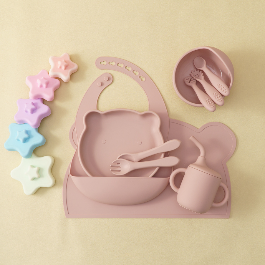 8PCS Silicone Baby Feeding Set - Baby Led Weaning Set ulasan dan harga