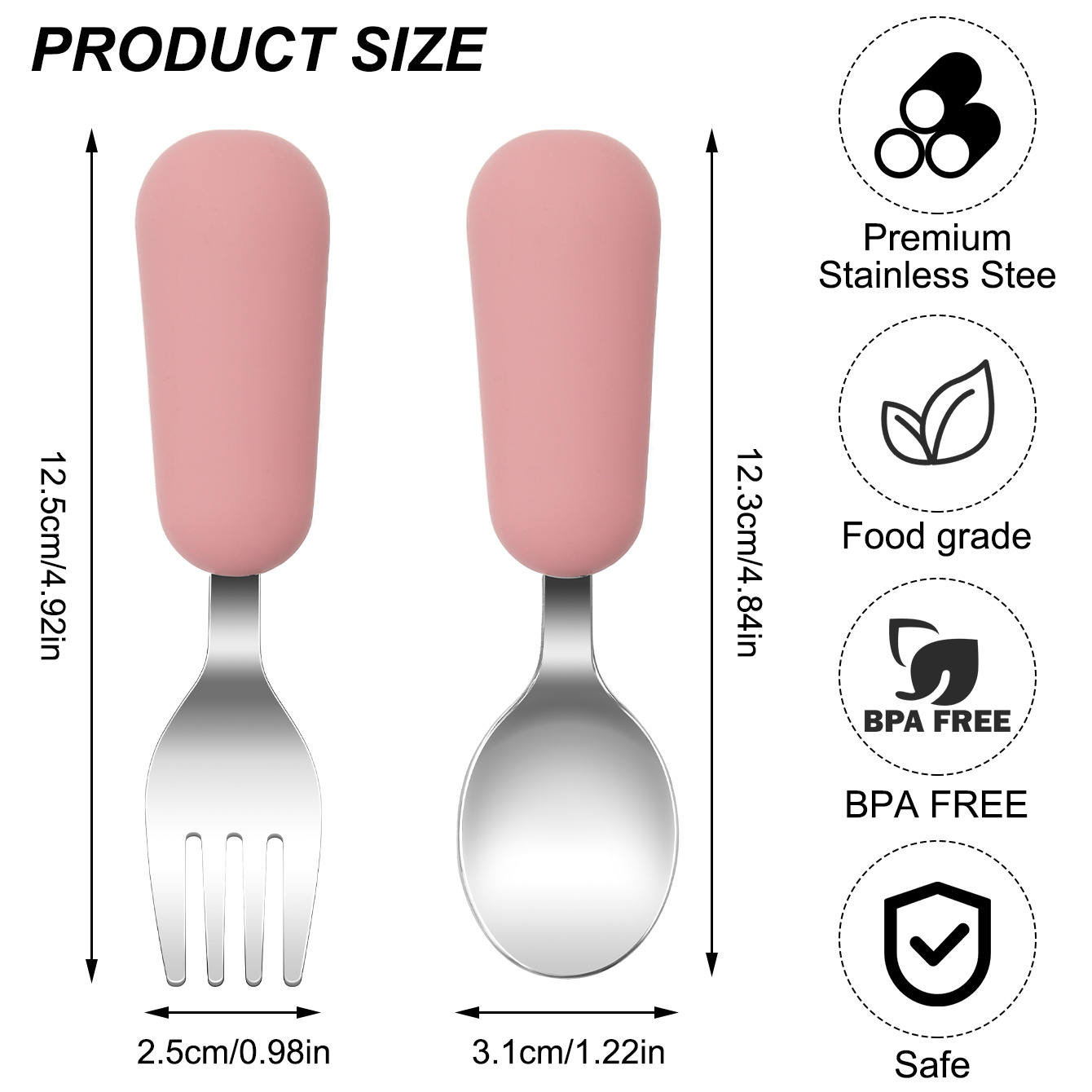 Color Kids 2PCS Stainless Stee - Baby Led Weaning Set ulasan dan harga