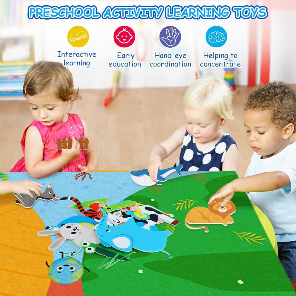 Farm Animals Felt Story Busy B - Toddler Learning Tower ulasan dan harga