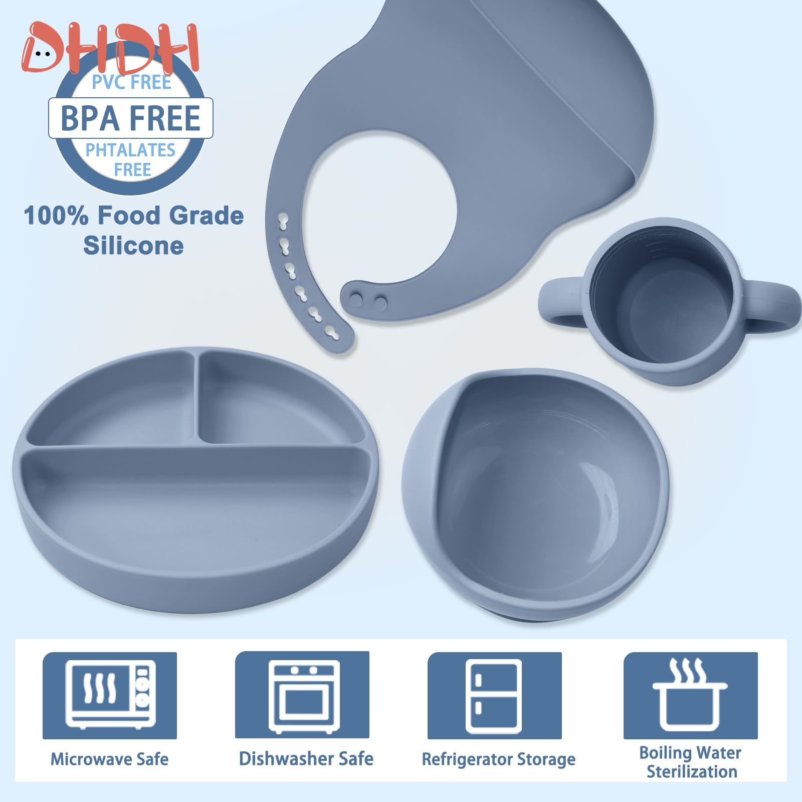 Silicone Baby Feeding Set Tabl - Baby Led Weaning Set ulasan dan harga