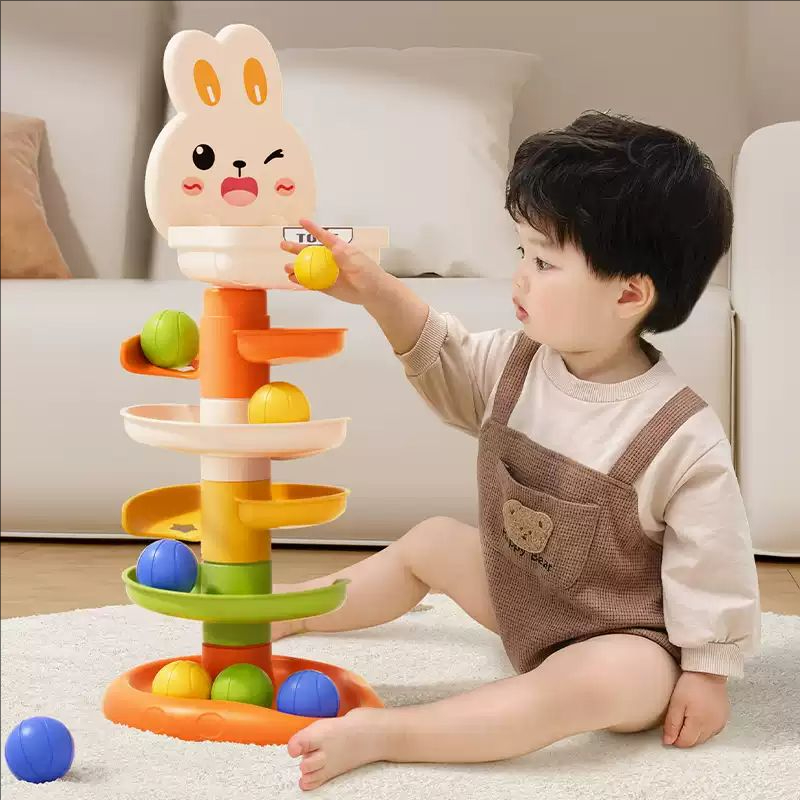 Montessori Baby Ball Drop Toy  - Toddler Learning Tower ulasan dan harga